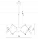 Люстра паук лофт Divinare 3037/03 SP-12 FORMICA