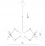 Люстра паук лофт Divinare 3037/03 SP-8 FORMICA