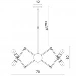 Люстра паук лофт Divinare 3037/03 SP-8 FORMICA