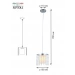 Светильник подвесной (подвес) Rivoli Rosco 3041-201 1 * E27 60 Вт хрусталь модерн