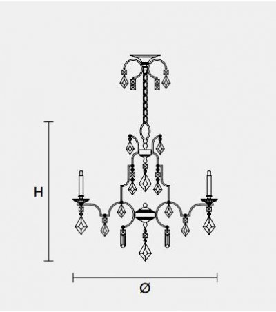 Подвесной светильник Masiero CLASSICA 3050 3+3 Подвесной светильник Masiero CLASSICA 3050 3+3