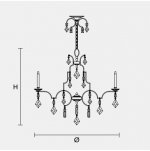 Подвесной светильник Masiero CLASSICA 3050 4+4