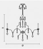 Подвесной светильник Masiero CLASSICA 3050 6+6