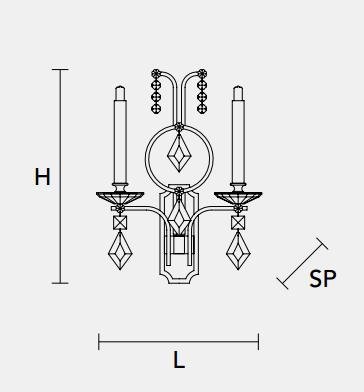 Настенный светильник Masiero CLASSICA 3050 A2 Настенный светильник Masiero CLASSICA 3050 A2