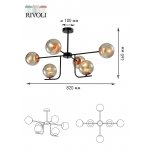 Люстра Rivoli Afina 3076-306 6 х E14 40 Вт модерн