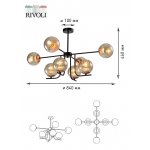 Люстра Rivoli Afina 3076-308 8 х E14 40 Вт модерн