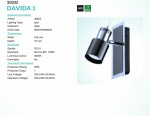 Светильник поворотный спот Eglo 30832 DAVIDA 1