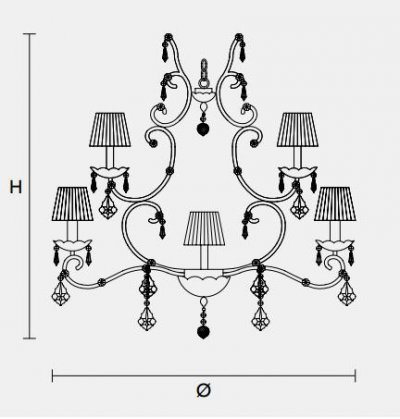 Подвесной светильник Masiero CLASSICA 3089 6+6+1 Подвесной светильник Masiero CLASSICA 3089 6+6+1