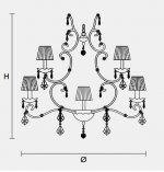 Подвесной светильник Masiero CLASSICA 3089 6+6+1