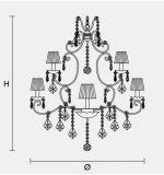 Подвесной светильник Masiero CLASSICA 3089 8+8+1