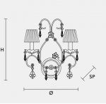 Настенный светильник Masiero CLASSICA 3089 A2