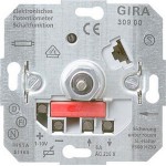 Gira Мех Светорегулятор поворотный для электронных ПРА (1-10 В) выкл 6А, ток упр-я 40 мА (G30900)