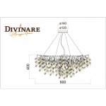 Светильник подвесной Divinare 3136/01 SP-8 SALICE