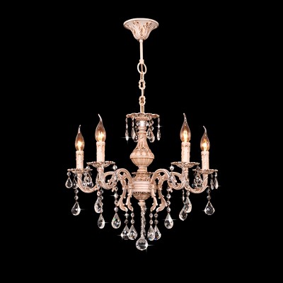 Люстра Eurosvet 3139/5 бежевый/прозрачный хрусталь Strotskis