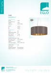 Текстильный светильник Eglo 31608 MASERLO