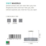 Текстильный светильник Eglo 31617 MASERLO