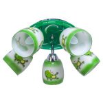 Детский светильник Экономсвет 3182/5CR WT+GN