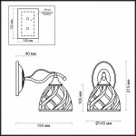 Светильник настенный бра Odeon light 3199/1W ARETTA