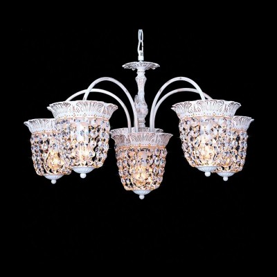 Люстра Eurosvet 3231/6 белый с золотом /прозрачный хрусталь Strotskis