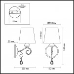 Светильник настенный бра Odeon light 3259/1W HORTE