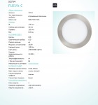 Встраиваемая светодиодная панель Eglo 32754 FUEVA-C