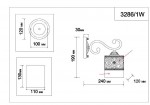 Светильник настенный бра Lumion 3286/1W ZARLINA