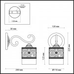 Светильник настенный бра Lumion 3286/1W ZARLINA