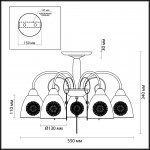 Люстра потолочная Lumion 3289/5C HORTENSA