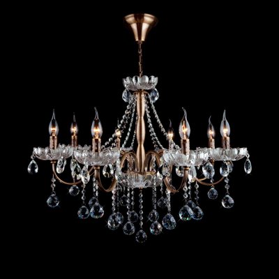 Люстра Eurosvet 3301/8 античная бронза /прозрачный хрусталь