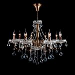 Люстра Eurosvet 3301/8 античная бронза /прозрачный хрусталь