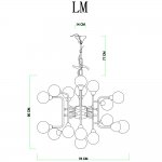 Люстра подвесная в английском стиле Divinare 3360/15 LM-16 DALLAS