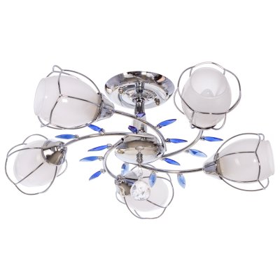 Люстра эконом Экономсвет 33748/5CR WT BL