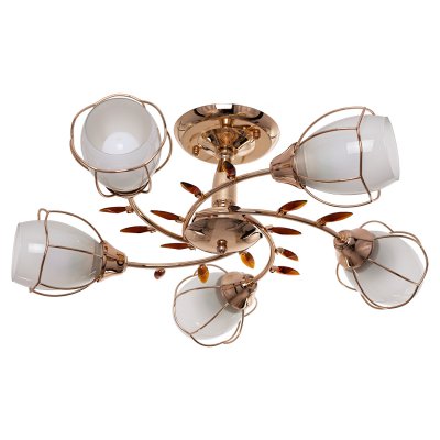 Светильник ЭкономСвет 33748/5FGD WT BR