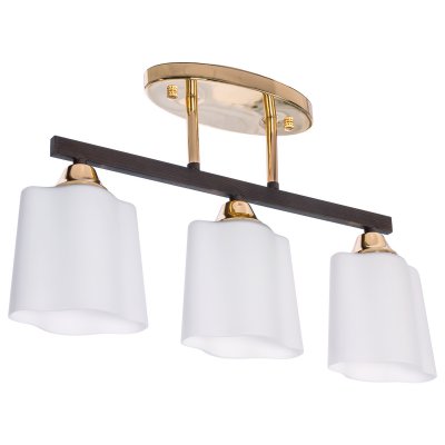 Светильник ЭкономСвет 33888/3FGD+BR WT*8