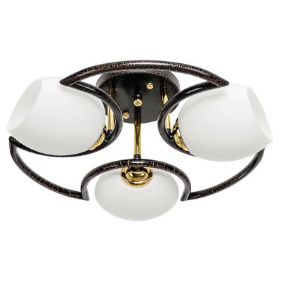 Светильник ЭкономСвет 33916/3FGD BKD WT