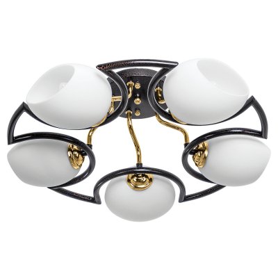 Светильник ЭкономСвет 33916/5FGD BKD WT