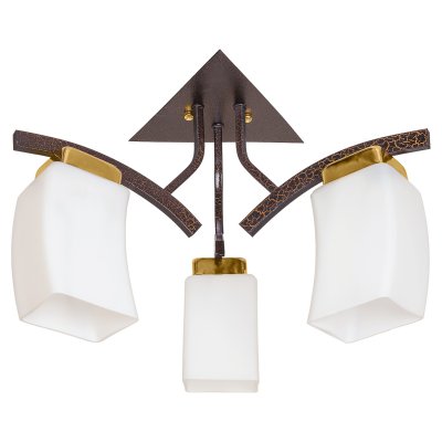 Светильник ЭкономСвет 33921/3FGD+BKD WT*D