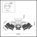 Люстра потолочная Lumion 3415/5C RAKELLA