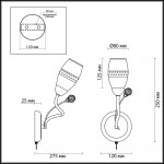 Светильник настенный бра Lumion 3446/1W ROZEMUNDA