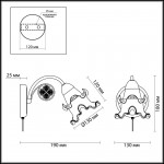 Светильник настенный бра Lumion 3450/1W ELOISA