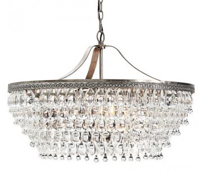 Подвесная Люстра Clarissa Glass Drop Petite Round Chandelier By Imperiumloft