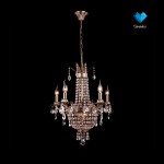 Люстра Eurosvet 3459/5+2 античная бронза/прозрачный хрусталь  Strotskis