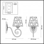 Светильник настенный бра Lumion 3465/1W IZIDORA