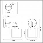 Светильник настенный бра Lumion 3487/1W LILIVANT