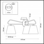 Люстра потолочная Lumion 3499/3 GRAZIANA