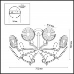 Люстра потолочная Lumion 3510/8C LUNAPIENA