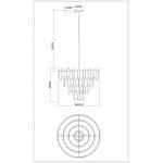 Каскадные люстры  Divinare 3511/17 LM-8 ROSIE