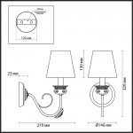 Светильник настенный бра Lumion 3514/1W IVORIANA