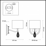 Светильник настенный бра Lumion 3526/1W ARGENTOSO