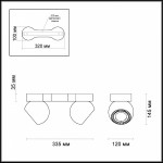 Потолочный светильник Odeon light 3536/2CL URFINA